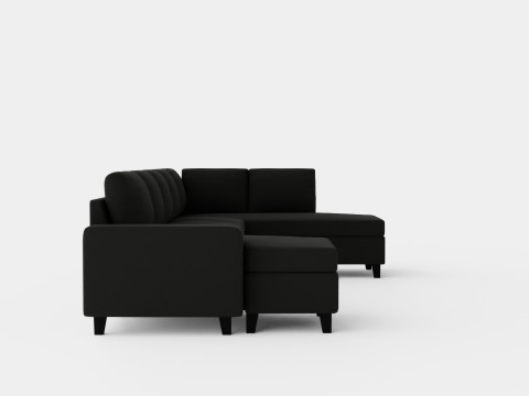 Houston U Sofa Large With Divan Left Dark Gray 3D Model