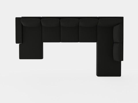 Houston U Sofa Large With Divan Left Dark Gray 3D Model