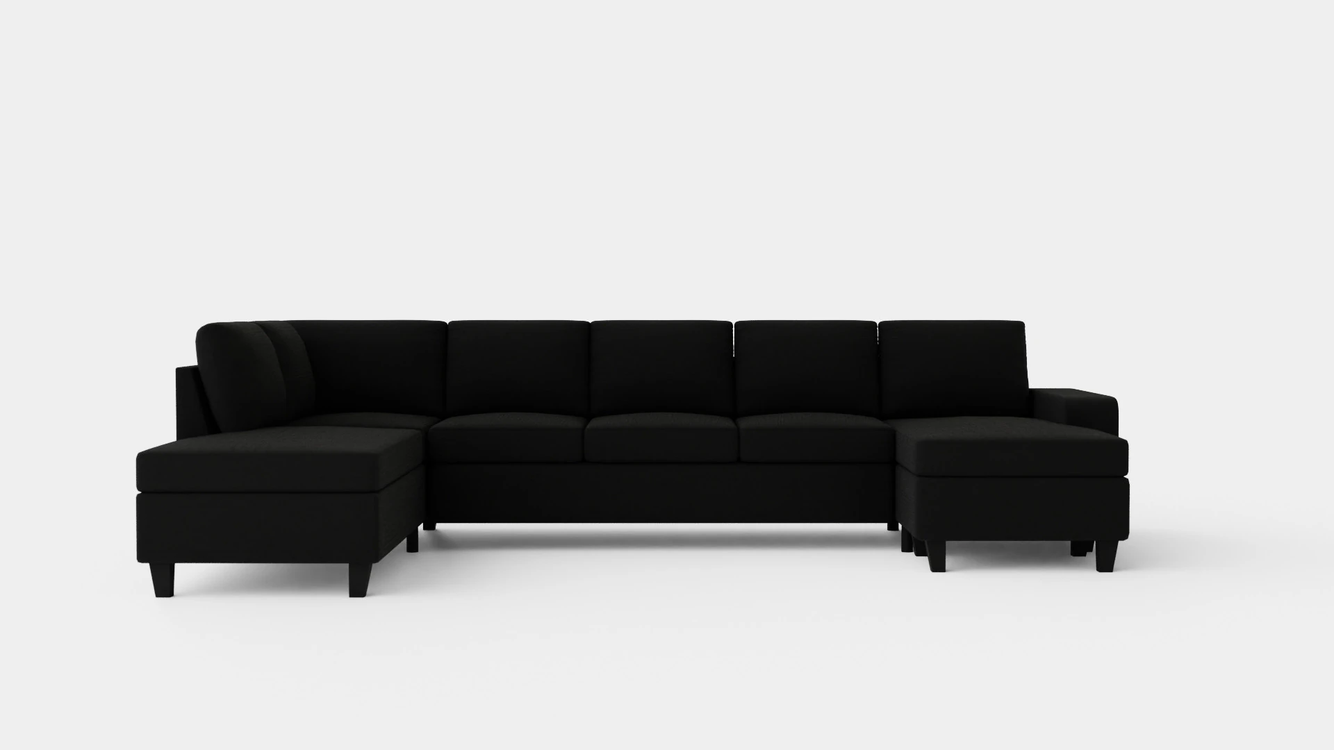 Houston U Sofa Large With Divan Right 3D Model .c4d .max .obj .3ds .fbx .stl .blend