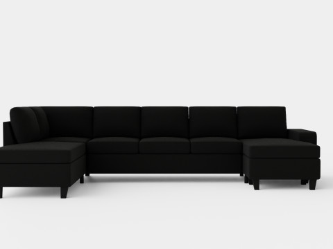 Houston U Sofa Large With Divan Right Modelo 3D