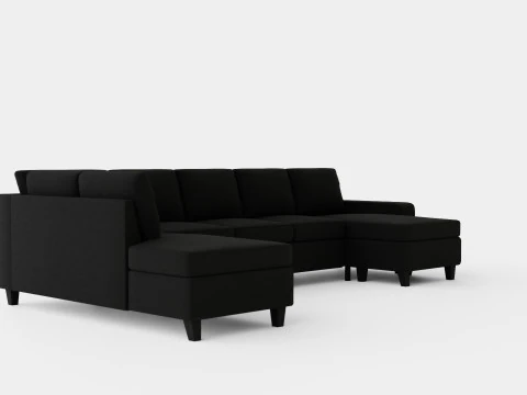 Houston U Sofa Large With Divan Right 3D Model