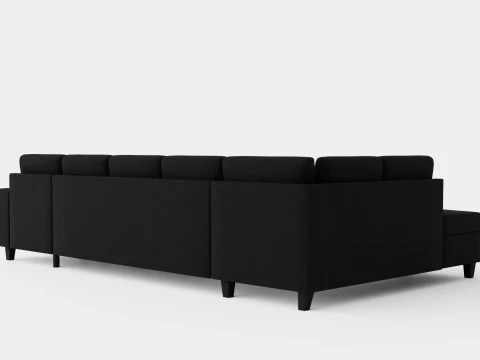 Houston U Sofa Large With Divan Right 3D Model