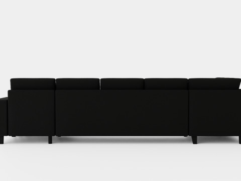 Houston U Sofa Large With Divan Right Modello 3D