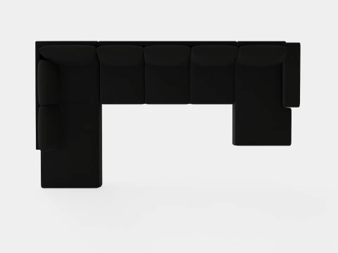 Houston U Sofa Large With Divan Right 3D Model