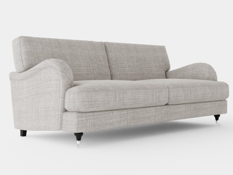 Howard Classic 3 5 Seater Sofa Gray 3Dモデル