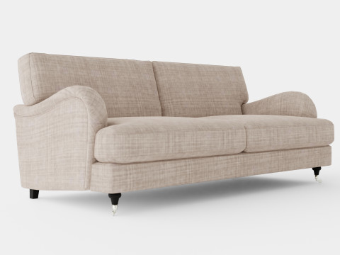 Howard Classic 3 5 Seater Sofa Beige 3D Модель