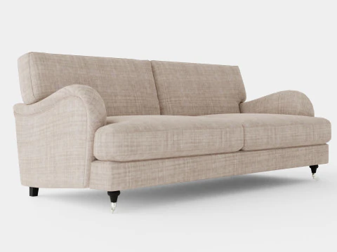 Howard Classic 3 5 Seater Sofa Beige 3D Model