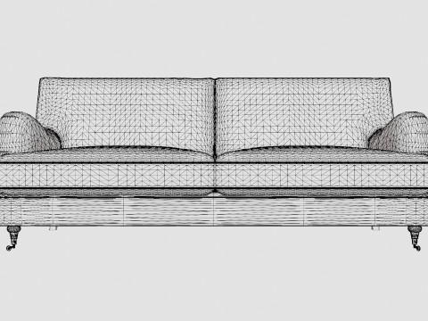 Howard Classic 3 5 Seater Sofa Beige 3D Модель