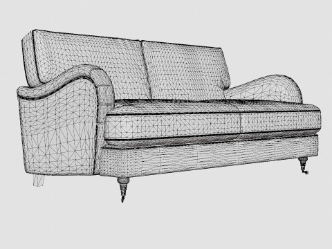 Howard Classic 3 Seater Sofa Modèle 3D