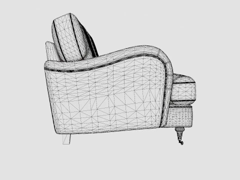 Howard Classic 3 Seater Sofa 3D Model