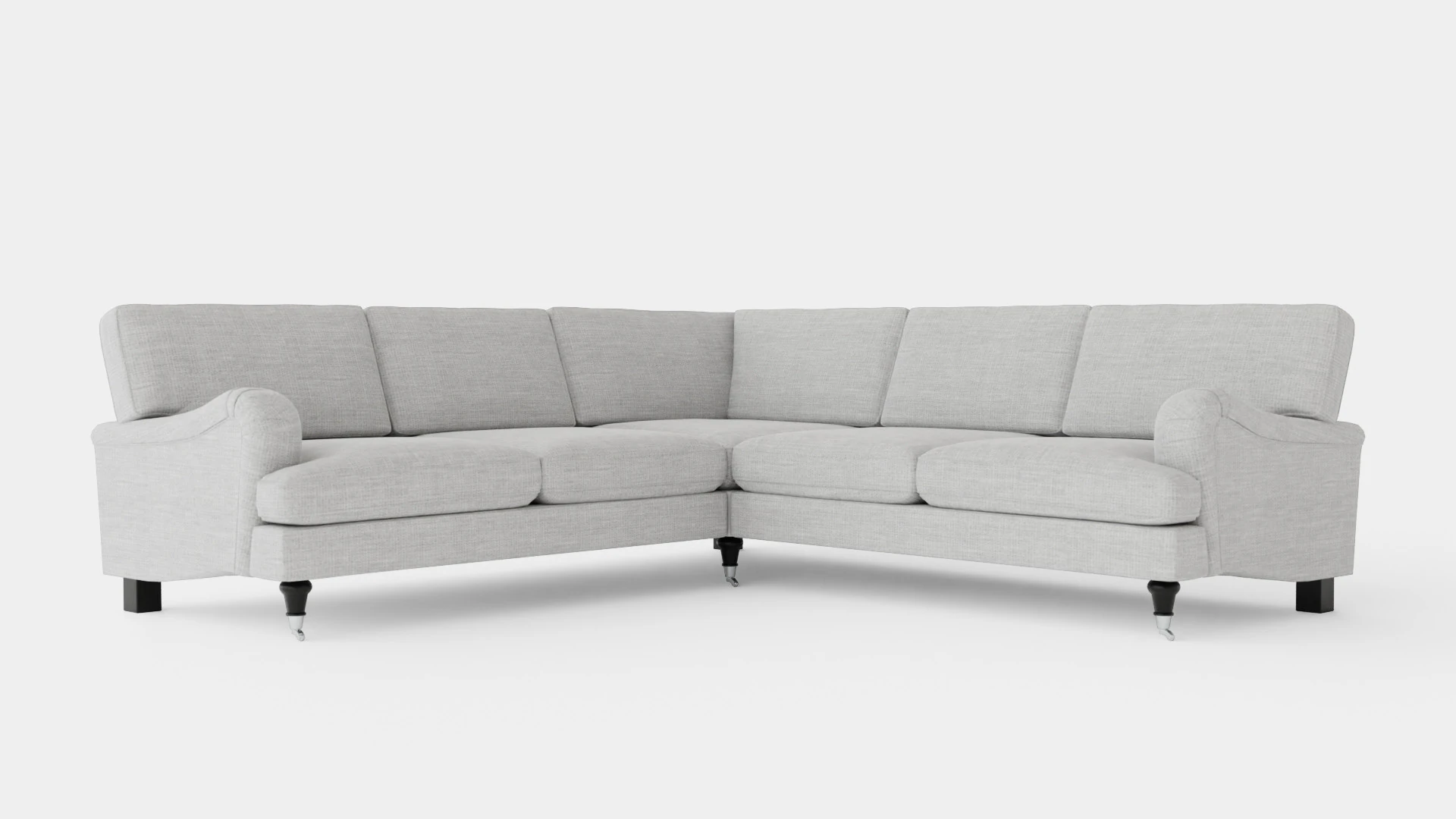 Howard Classic Corner Sofa Gray 3D Model .c4d .max .obj .3ds .fbx .stl .blend 
