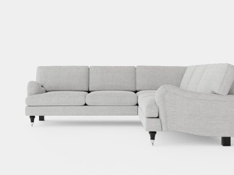 Howard Classic Corner Sofa Gray 3D Модель
