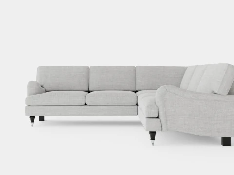 Howard Classic Corner Sofa Gray 3D Model
