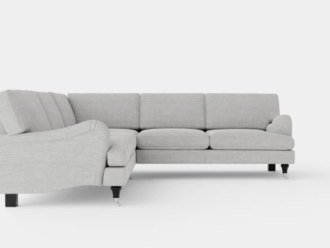 Howard Classic Corner Sofa Gray 3D Model