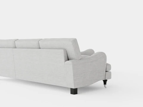 Howard Classic Corner Sofa Gray 3D Model