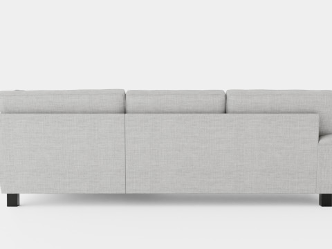 Howard Classic Corner Sofa Gray 3D Модель