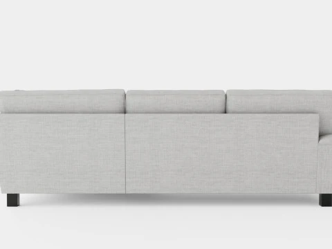 Howard Classic Corner Sofa Gray 3D Model