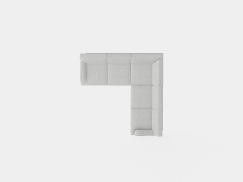 Howard Classic Corner Sofa Gray 3D Модель