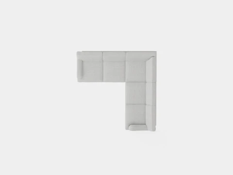 Howard Classic Corner Sofa Gray 3D Model