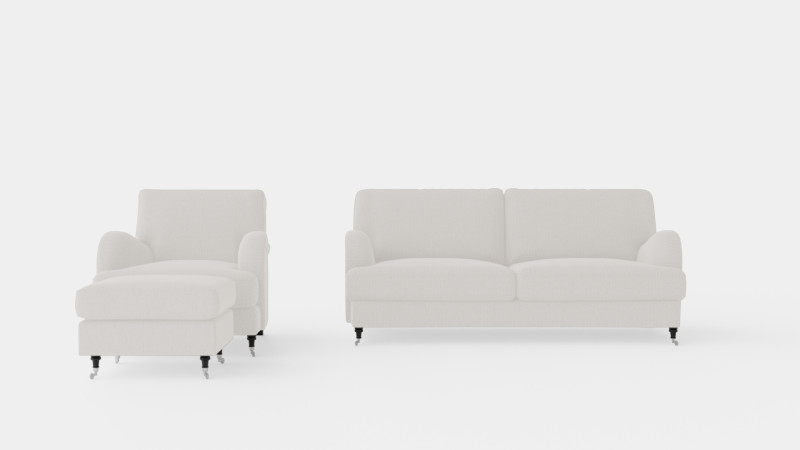 Howard Classic Sofa Group 3 5 Seater Armchair Footstool 3D Model .c4d .max .obj .3ds .fbx .stl .blend