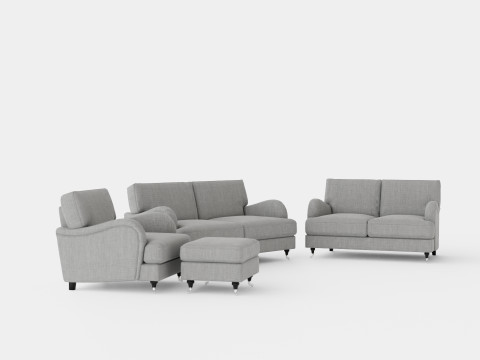 Howard Classic Sofa Group 3 Seater 2 Seater Armchair Footstool 3D Model