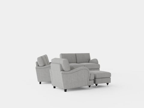 Howard Classic Sofa Group 3 Seater 2 Seater Armchair Footstool 3D Model