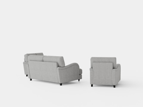 Howard Classic Sofa Group 3 Seater 2 Seater Armchair Footstool 3D Model