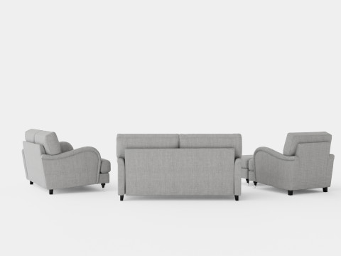 Howard Classic Sofa Group 3 Seater 2 Seater Armchair Footstool 3D Model