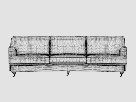 Howard Luksusowa 4-osobowa sofa rozkładana Model 3D