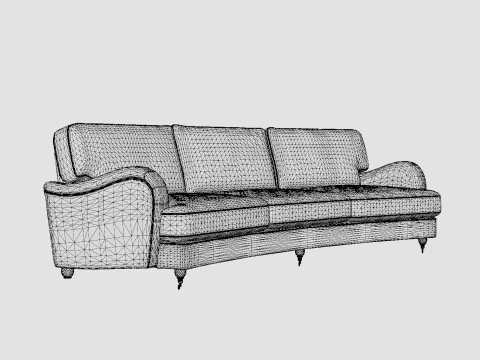 Howard Luksusowa 4-osobowa sofa rozkładana Model 3D