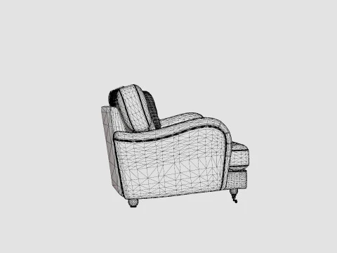 Howard Luksusowa 4-osobowa sofa rozkładana Model 3D