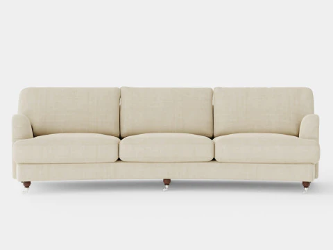 Howard Luxury 4 Seater Sofa Swung Beige 3D Model