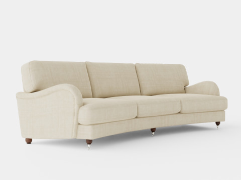 Howard Luxury 4 Seater Sofa Swung Beige Modèle 3D