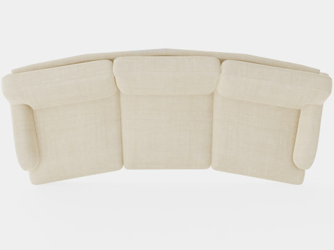 Howard Luxury 4 Seater Sofa Swung Beige Modèle 3D