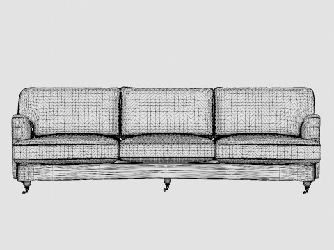 Howard Luxury 4 Seater Sofa Swung Beige Modèle 3D