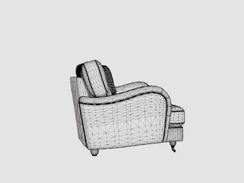Howard Luxury 4 Seater Sofa Swung Beige Modèle 3D