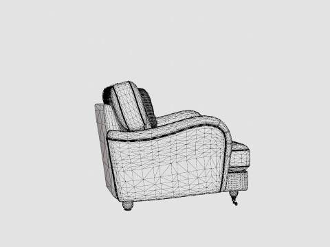 Howard Luxury 4 Seater Sofa Swung Beige 3D Model