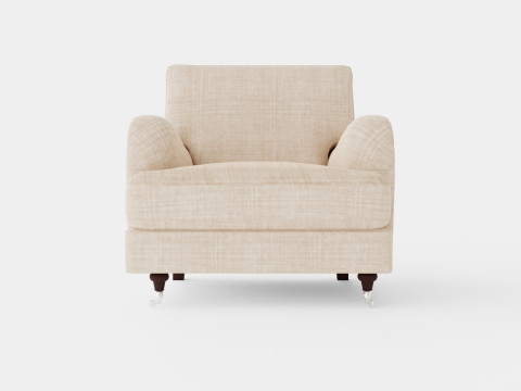 Howard Luxury Armchair Beige 3D 모델