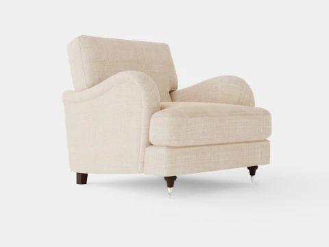 Howard Luxury Armchair Beige 3D Model