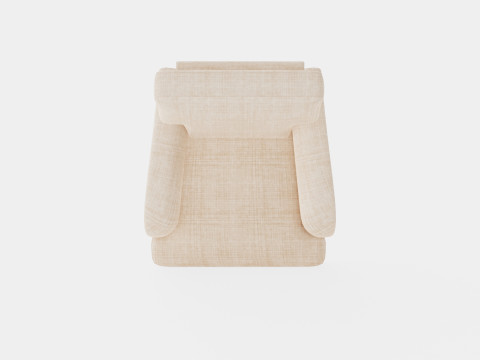 Howard Luxury Armchair Beige 3D Модель