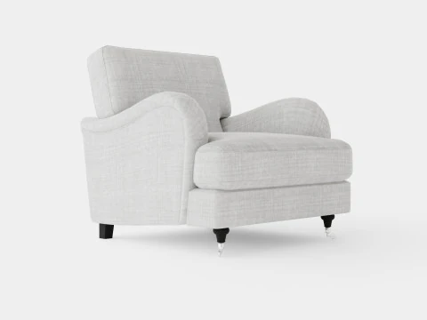 Howard Luxury Armchair Gray 3D Model