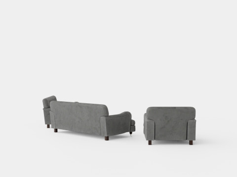 Howard Riviera Sofa Group 2 Seater 3 Seater Armchair Footstool 3D मॉडल