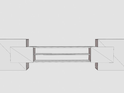 Incastro TV Bench Model 3D