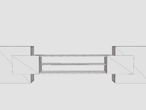 Incastro TV Bench 3D Model