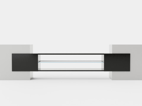 Incastro TV Bench White Black 3D मॉडल