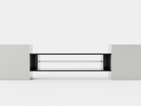 Incastro TV Bench White Black 3D मॉडल