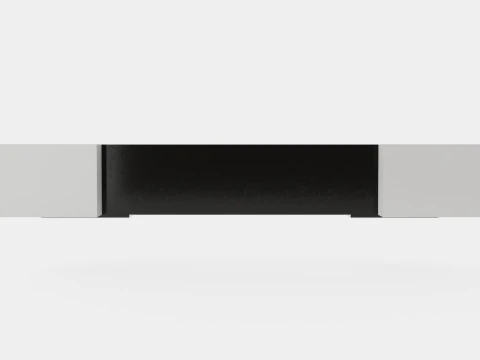 Incastro TV Bench White Black 3D Model