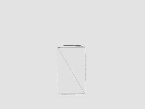 Incastro TV Bench White Black 3D Model