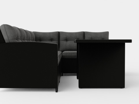 James Lounge Group Table Sofa Right 3D Model