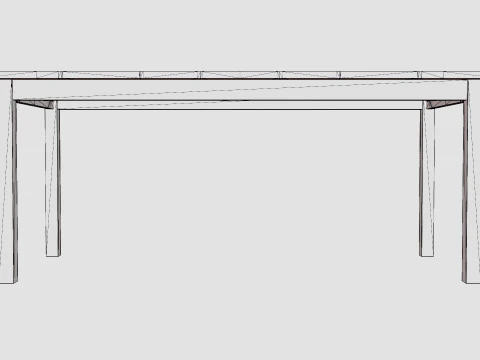 Jasmine Extensionable Dining Table 3D Model